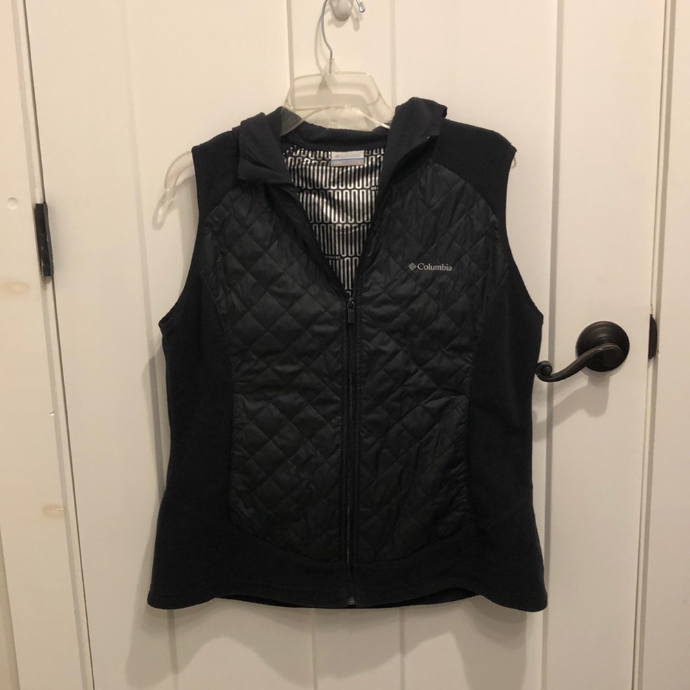 Black Columbia Hooded Vest